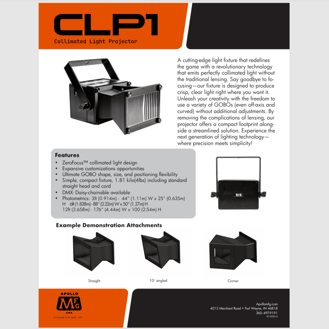 CLP1 Feature Sheet - Apollo Gobos