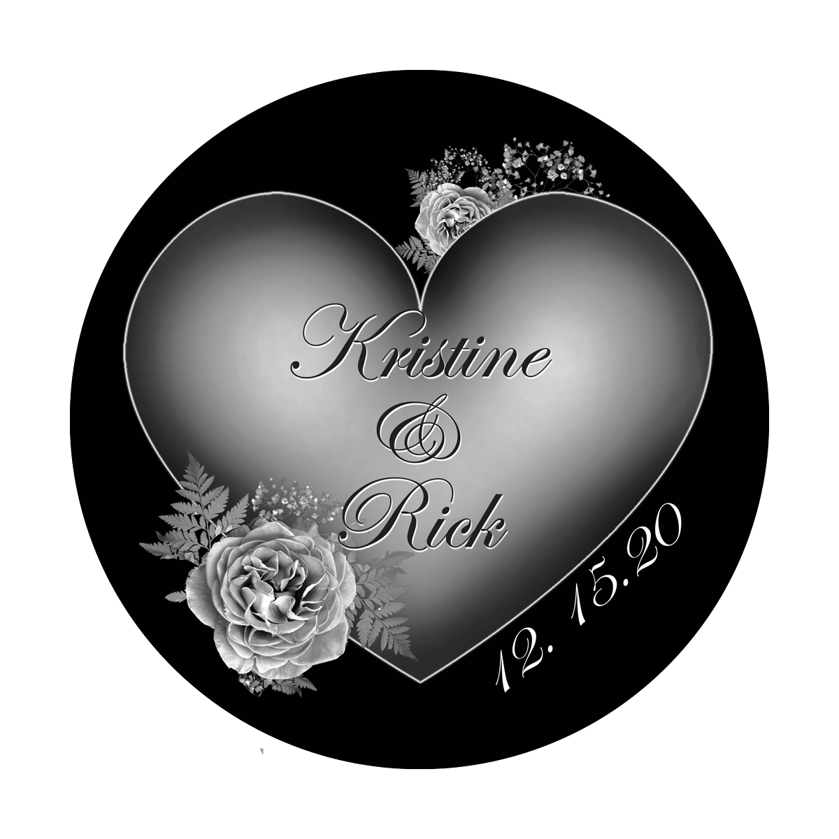 Soft Heart and Roses - Edwardian Script ITC