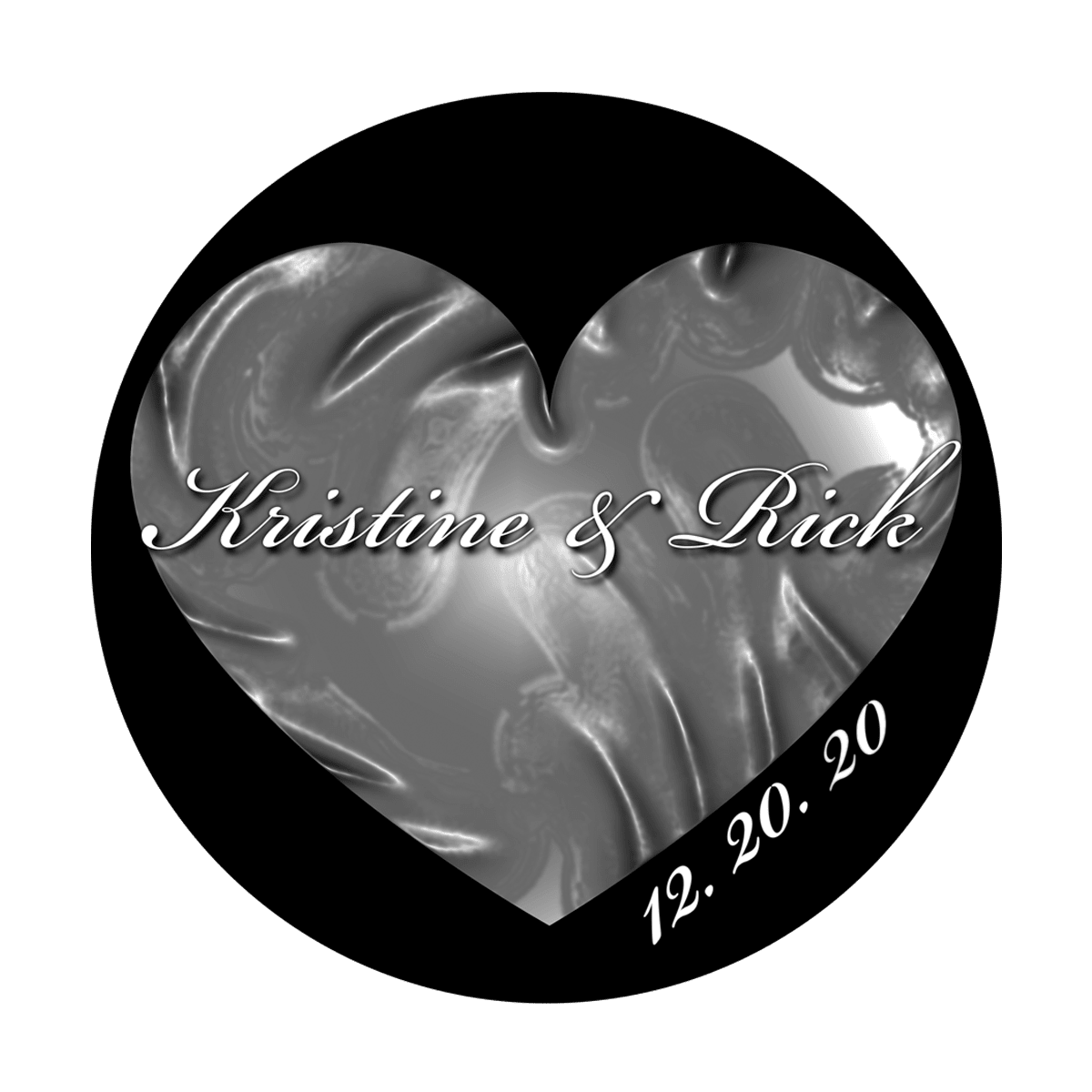 Satin Heart - Bickham Script Pro - Apollo Gobos