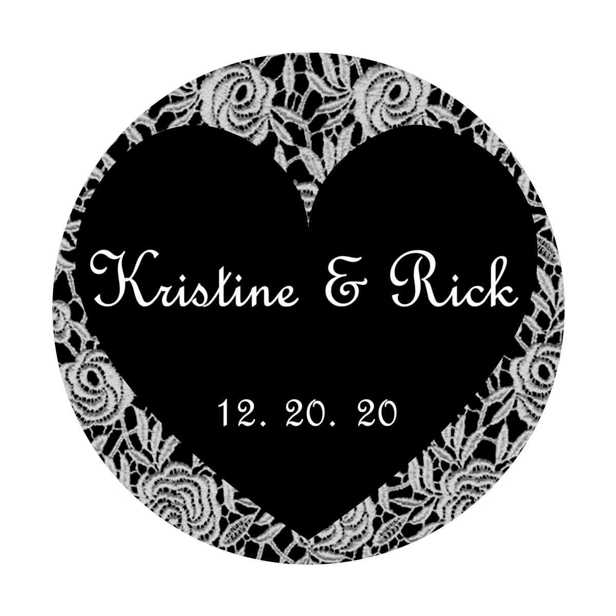 Heart and Lace - French Script