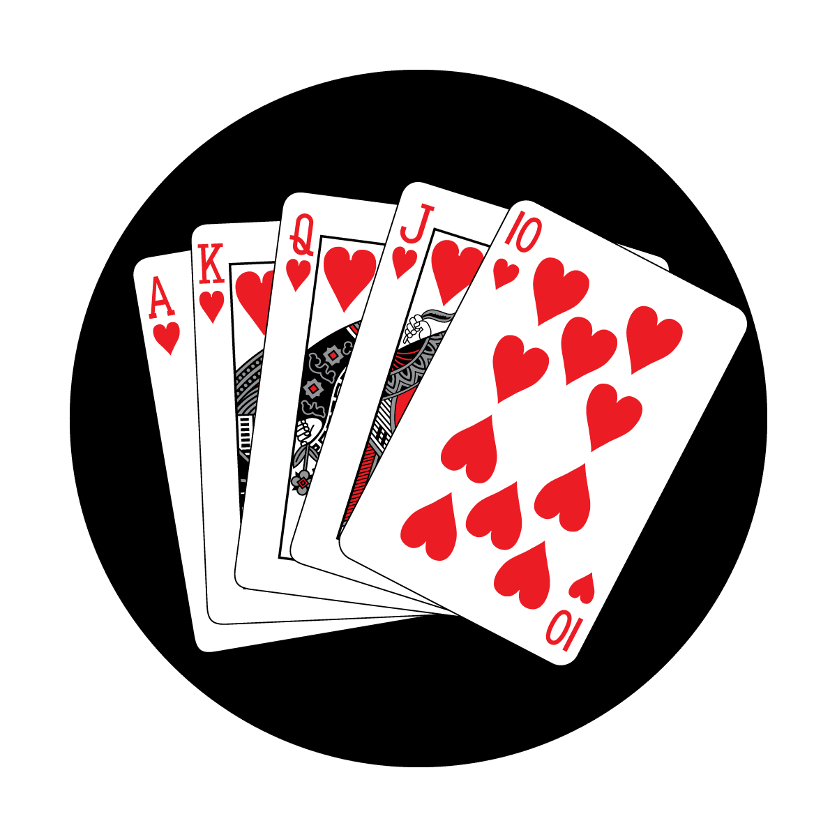 Straight Royal Flush Hearts - Apollo Gobos