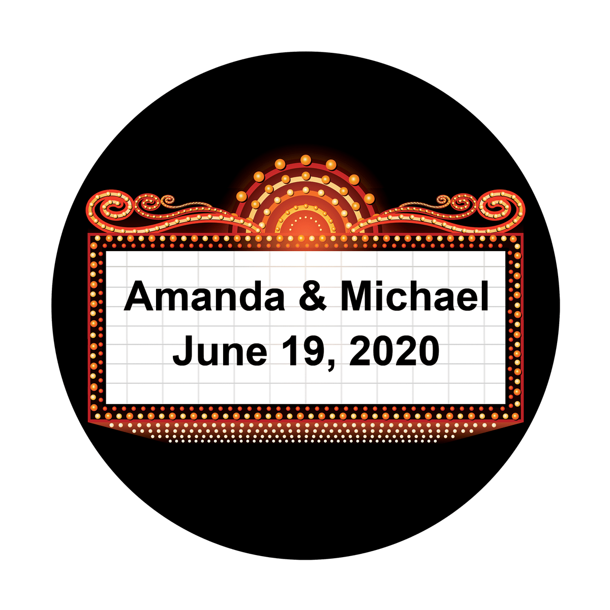 Names in Marquee - Arial