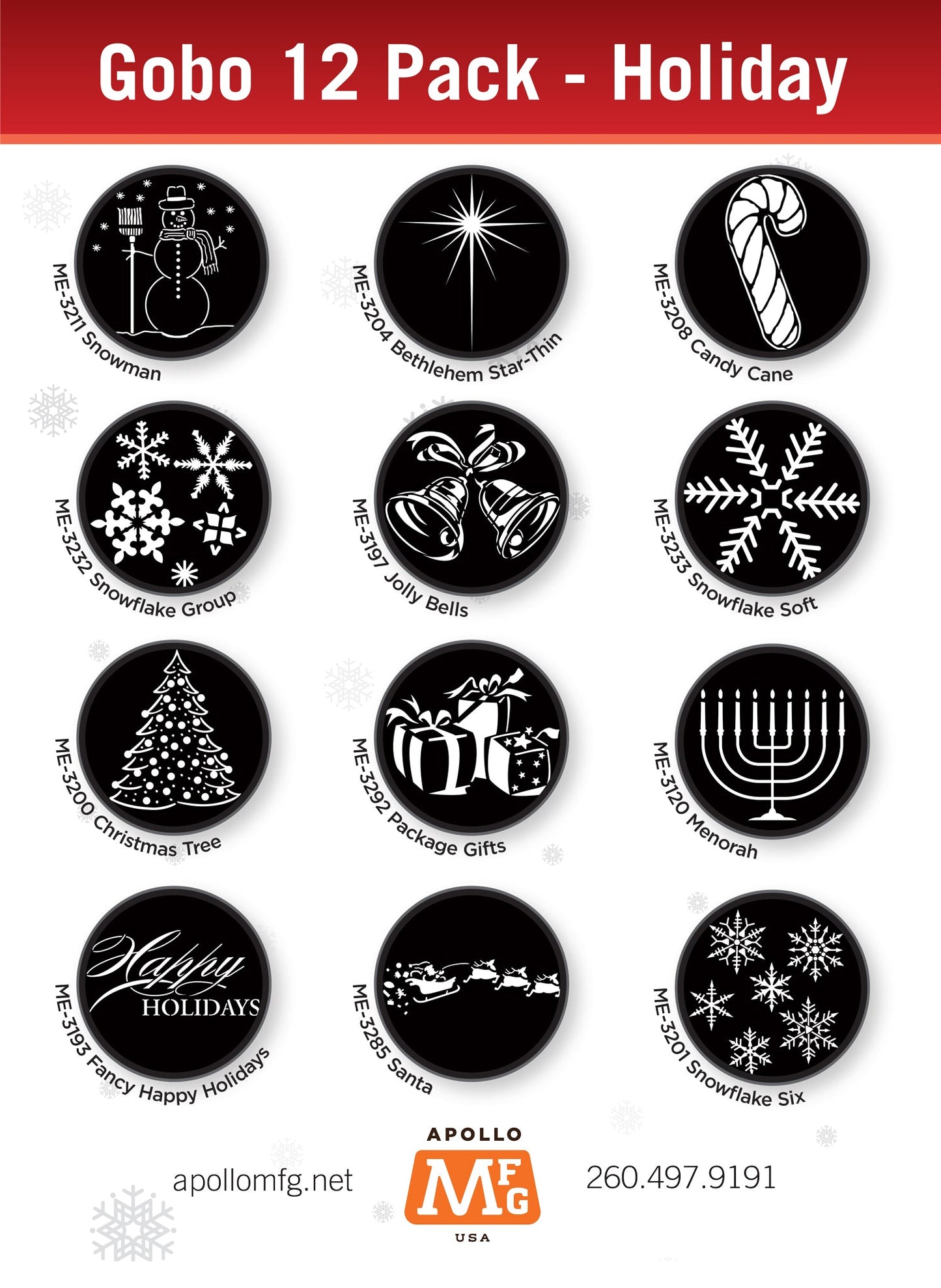 Gobo 12 Pack - Holiday
