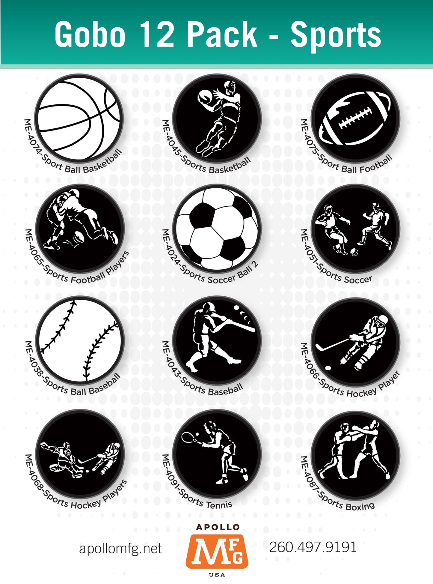 Gobo 12 Pack - Sports