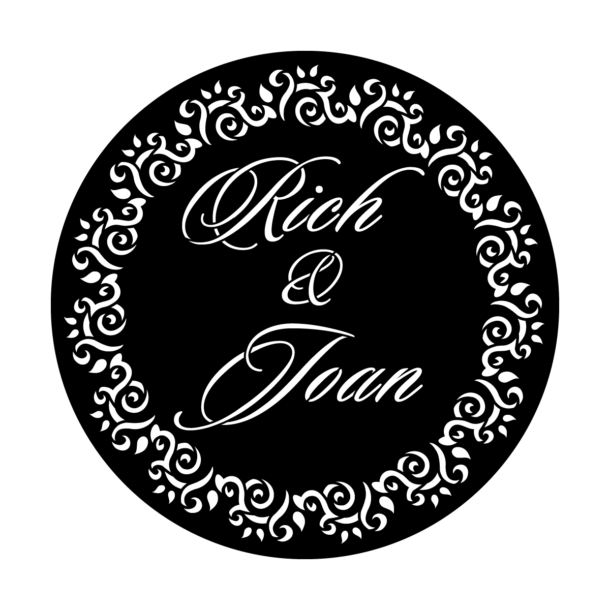 Circular Flourish Wreath - Sloop Script Two