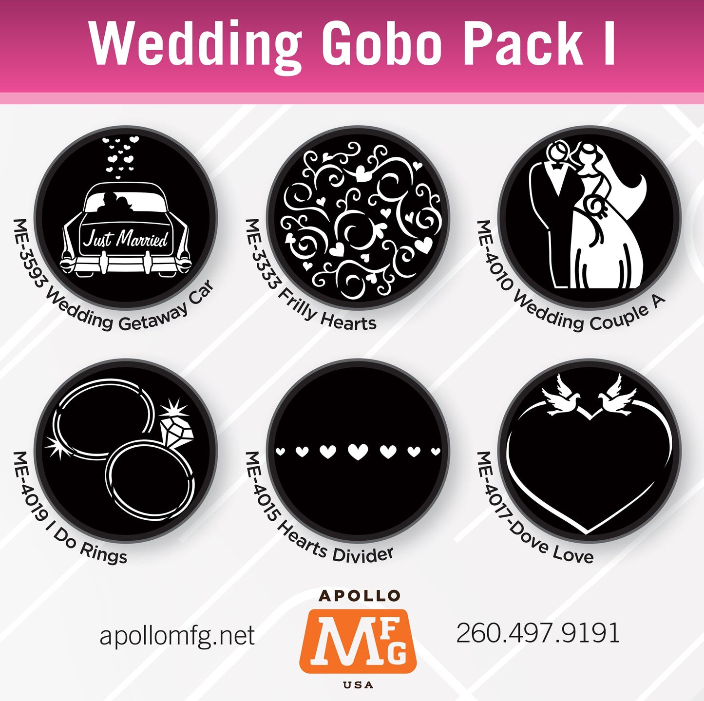 Gobo 6 Pack - Wedding 1