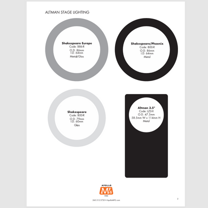 Apollo Gobo Sizes Guide