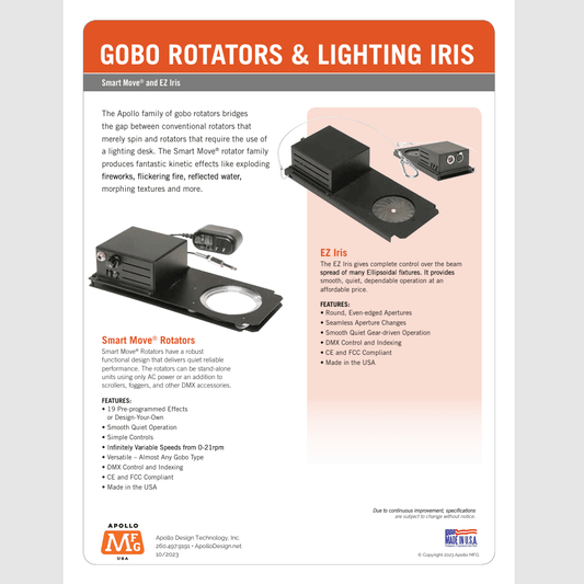 Smart Move EZ Iris Feature Sheet - Apollo Gobos