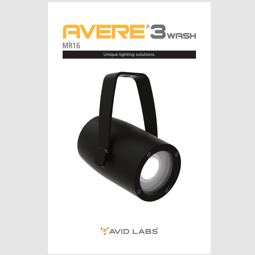 Avere 3 Wash User's Manual - Apollo Gobos