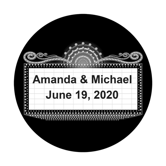 Names in Marquee: Grayscale - Arial