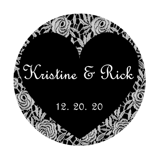Heart and Lace - French Script