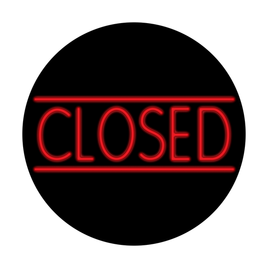 Closed Neon Sign
