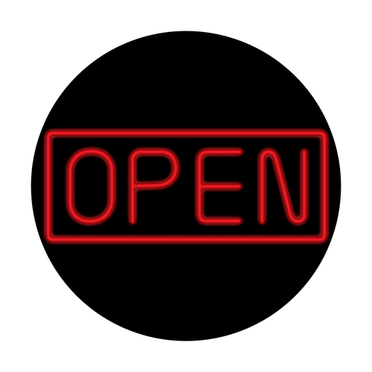Open Neon Sign