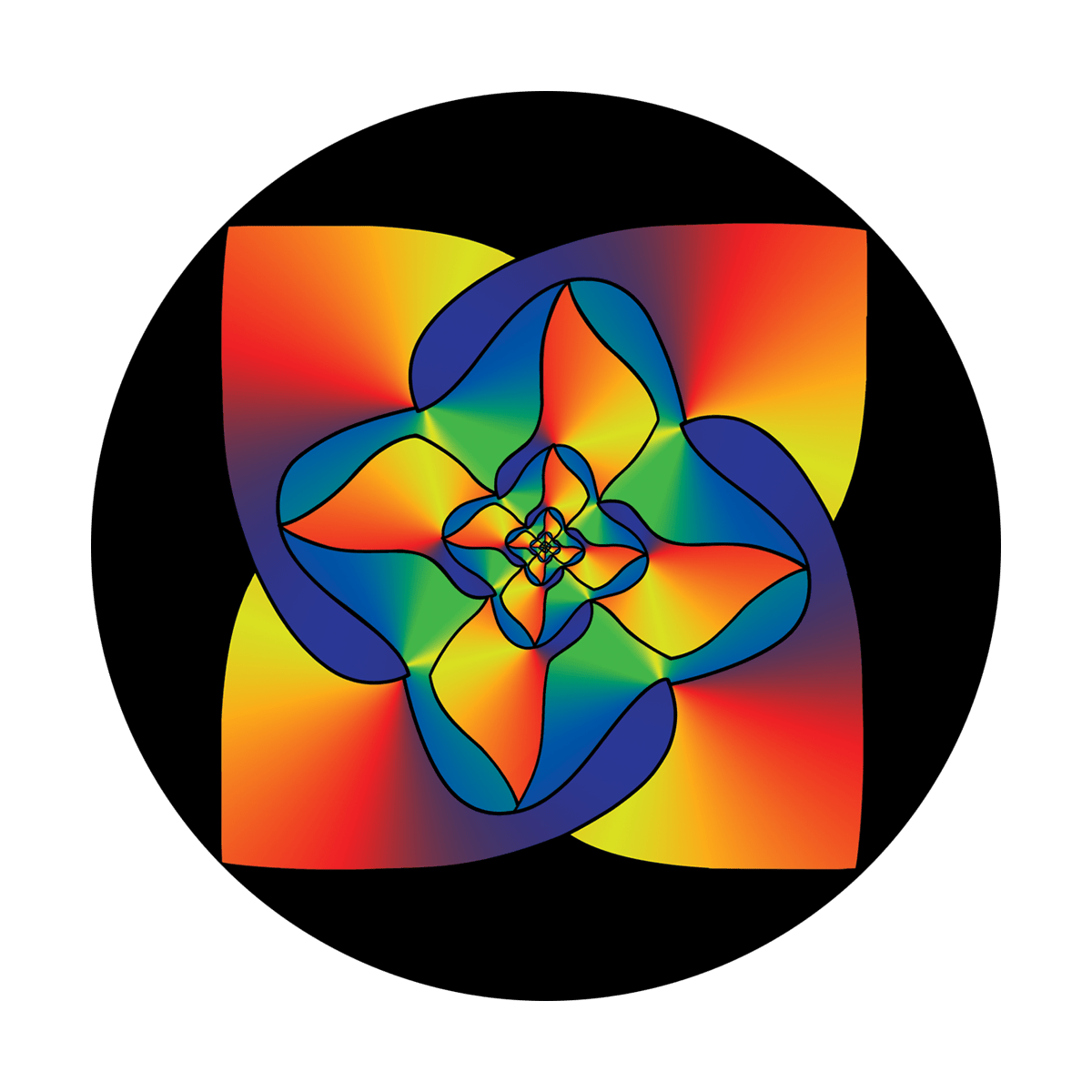 Colorful Square Flower