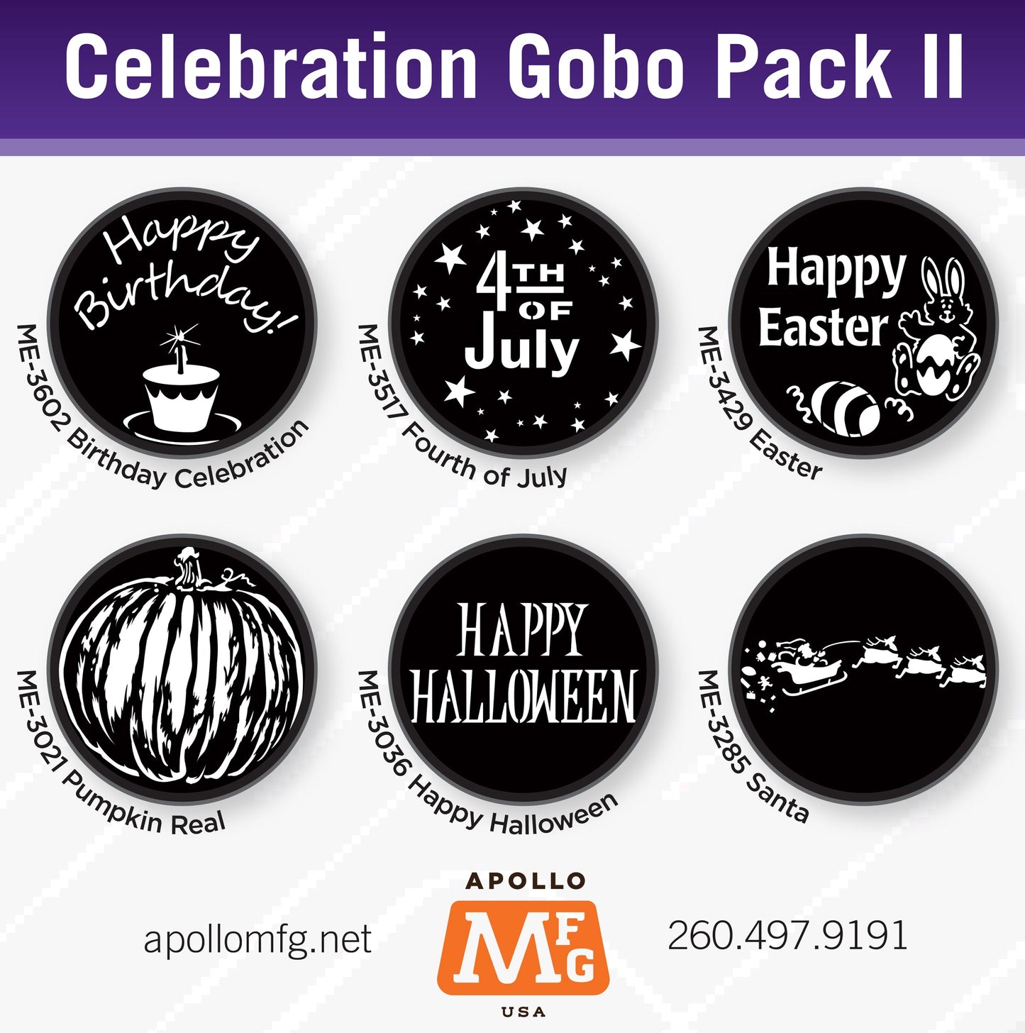 Gobo 6 Pack - Celebration 2