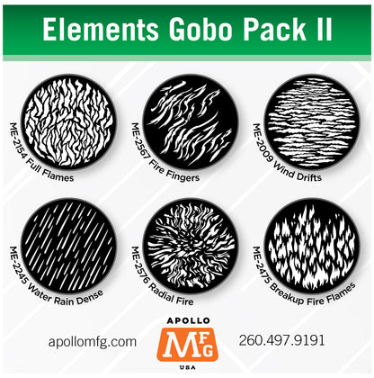 Gobo 6 Pack - Elements 2 - Apollo Gobos