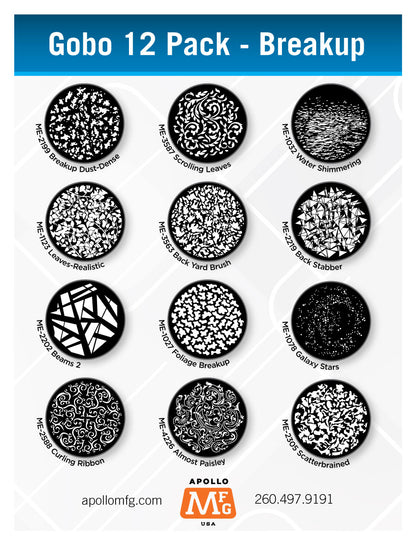 Gobo 12 Pack - Breakup - Apollo Gobos