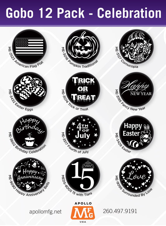 Gobo 12 Pack - Celebration