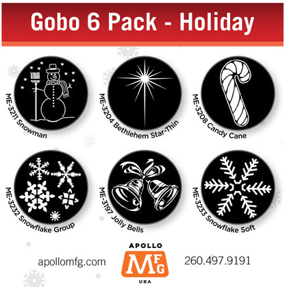 Gobo 6 Pack - Holiday 1 - Apollo Gobos