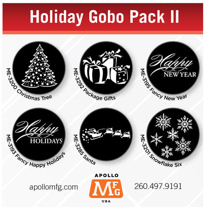 Gobo 6 Pack - Holiday 2 - Apollo Gobos