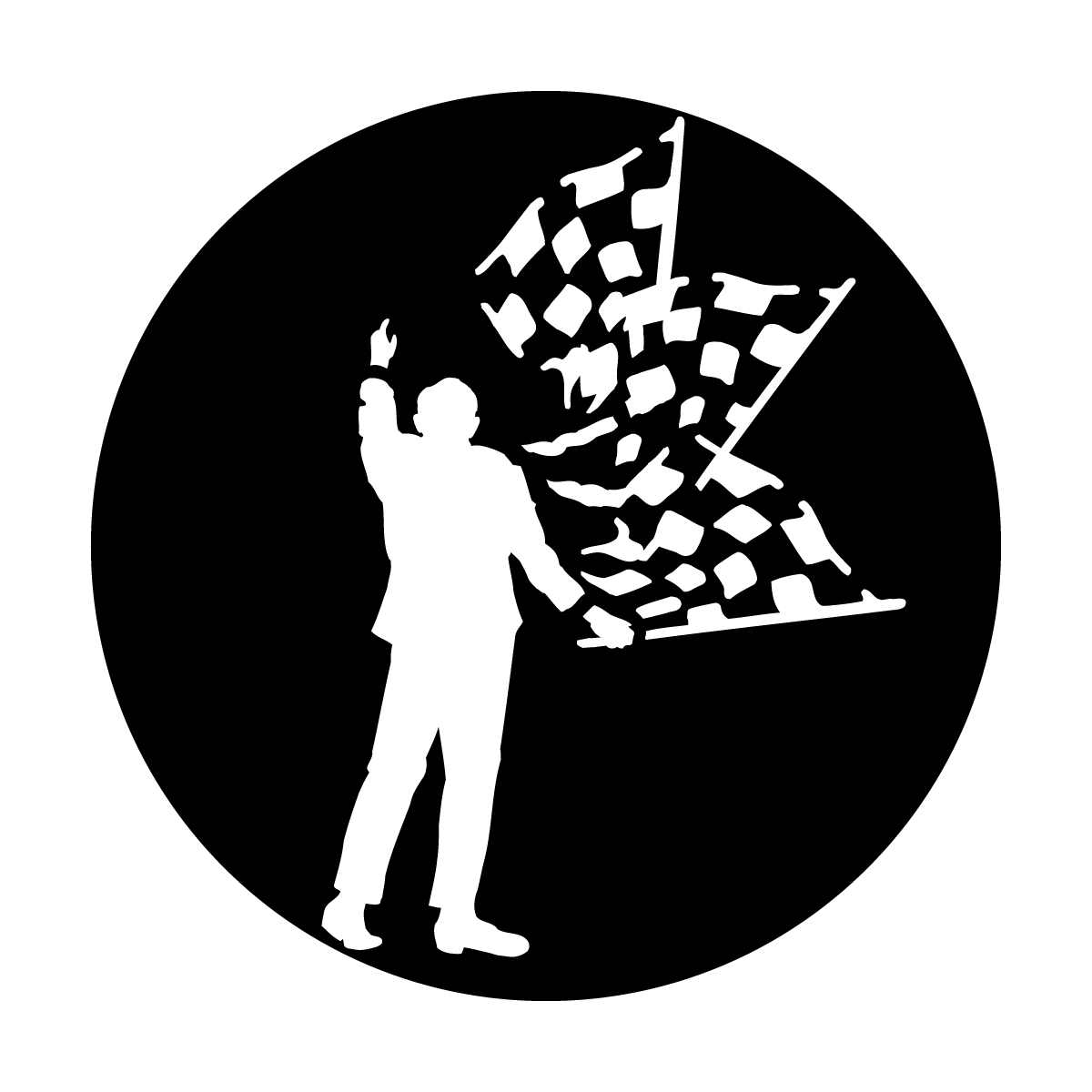 Sports Car - Racing Man with Flag