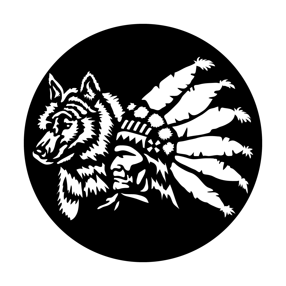 Indian with Wolf