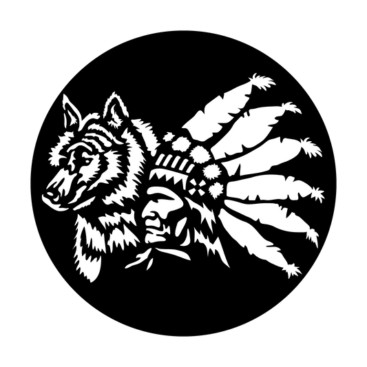 Indian with Wolf