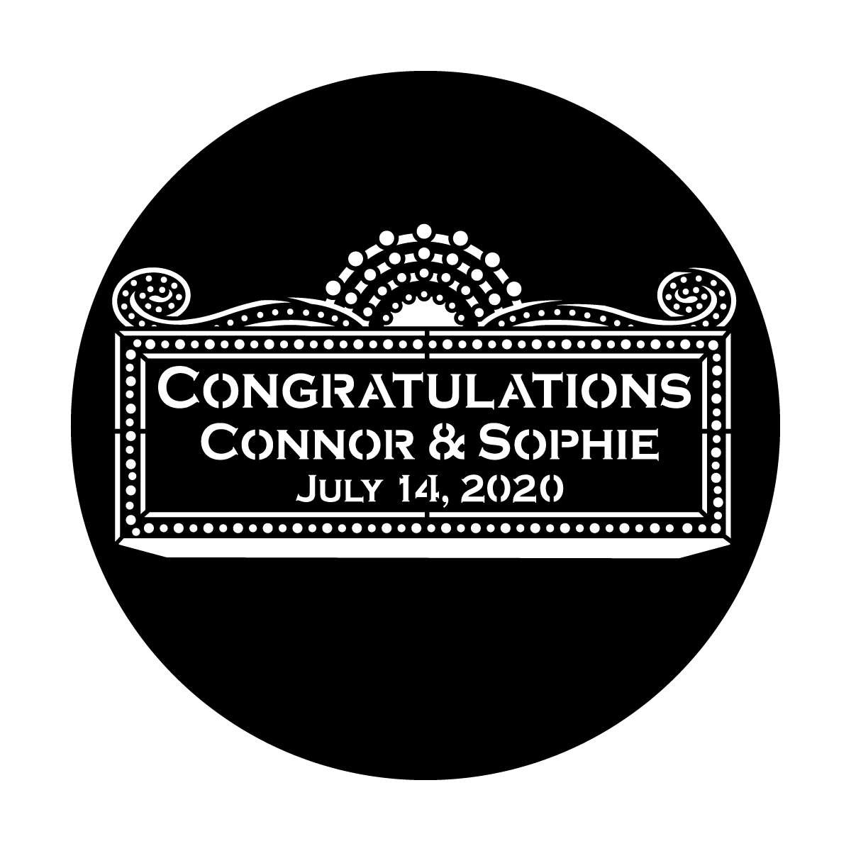 Congratulations Marquee - Copperplate Gothic BT
