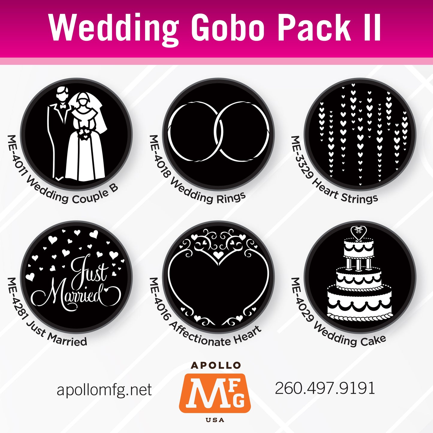 Gobo 6 Pack - Wedding 2
