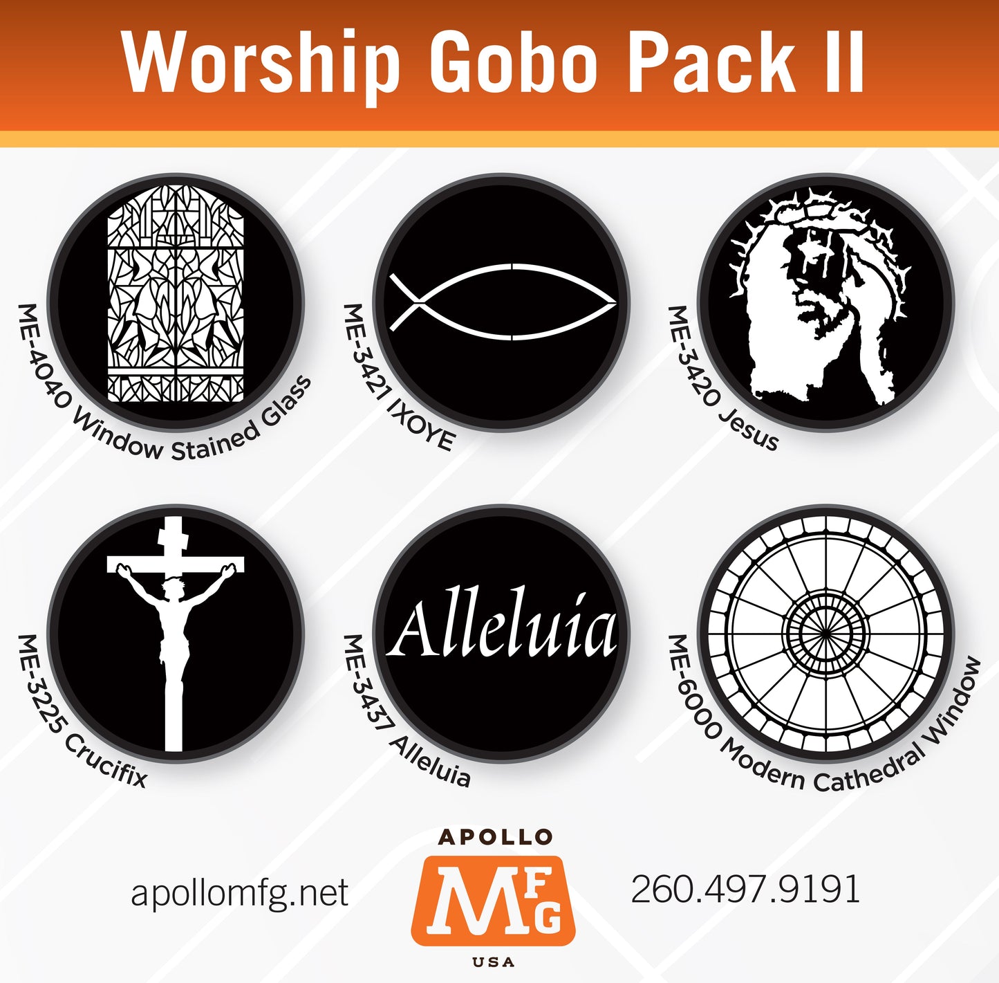 Gobo 6 Pack - Worship 2