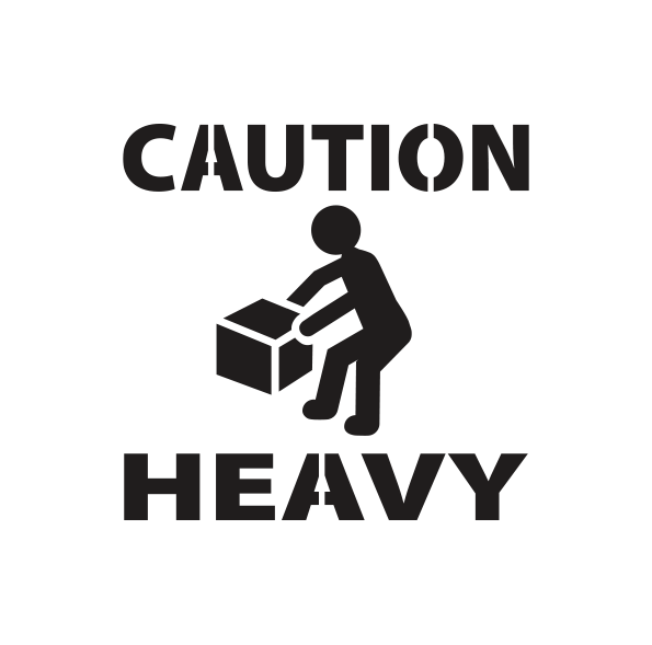 Standard Metal Stencil - Caution Heavy