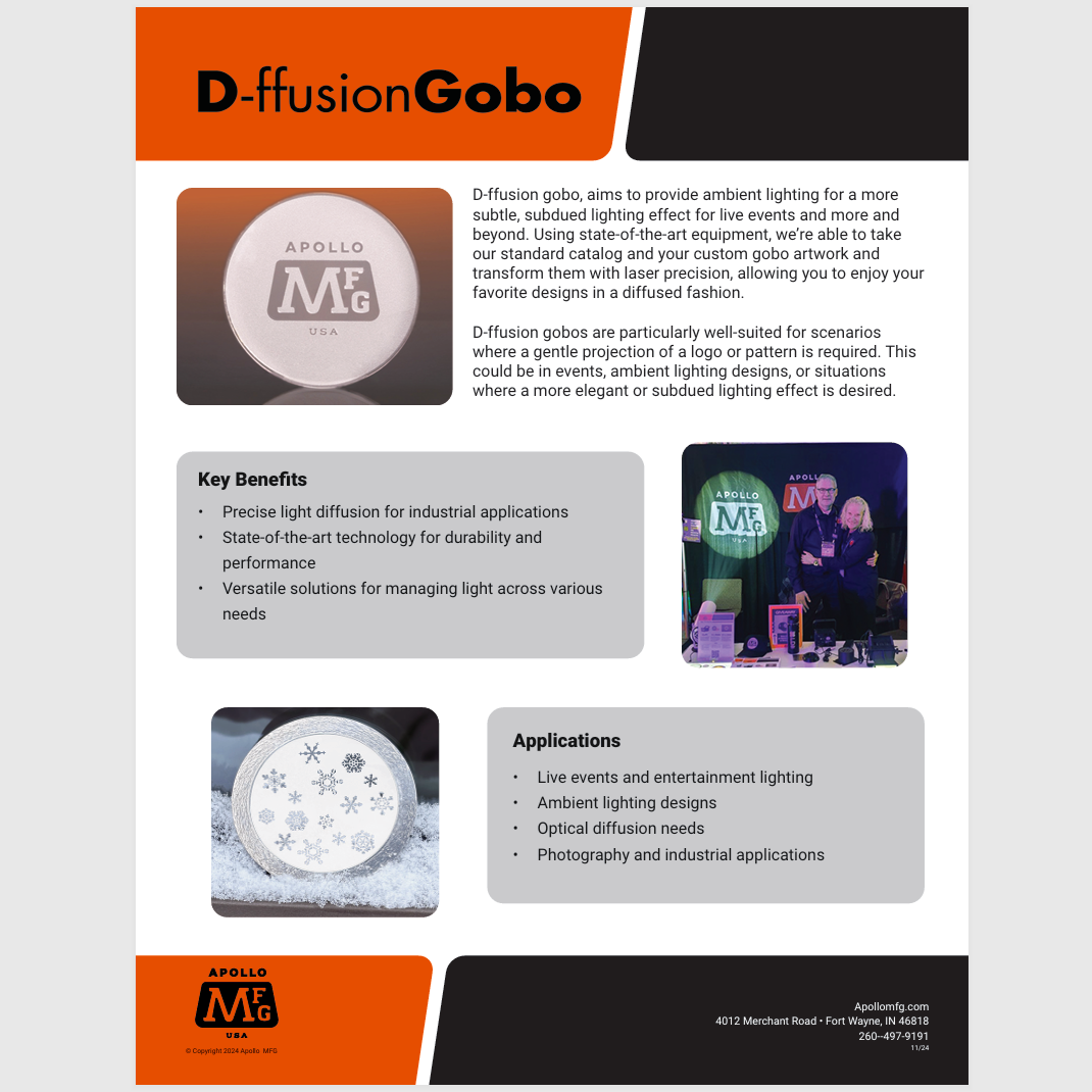 D-ffusion Gobo Feature Sheet