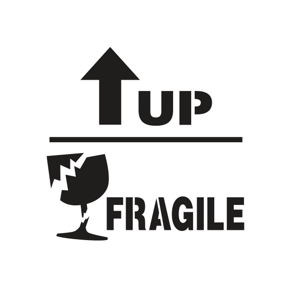 Standard Metal Stencil - Up Fragile