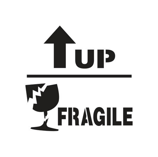 Standard Metal Stencil - Up Fragile
